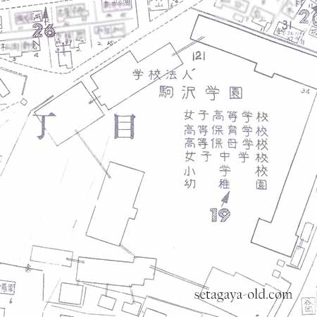 弦巻2丁目駒沢学園住宅地図