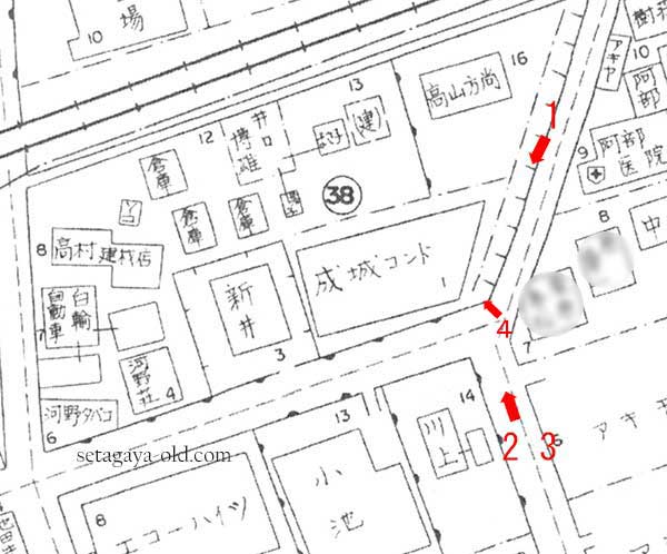 成城2丁目 住宅地図