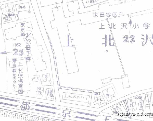 上北沢小学校周辺住宅地図