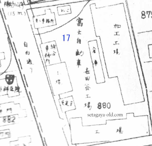 上馬3丁目17住宅地図