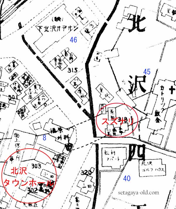 北沢1丁目住宅地図