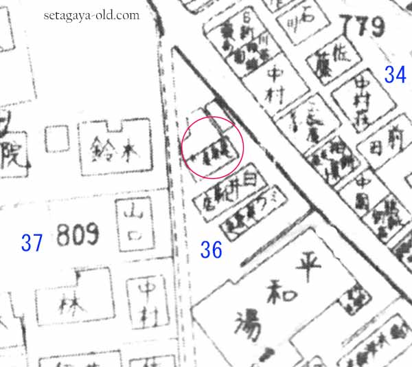 北沢5丁目36住宅地図