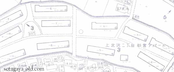 上北沢2丁目都営アパート周辺住宅地図