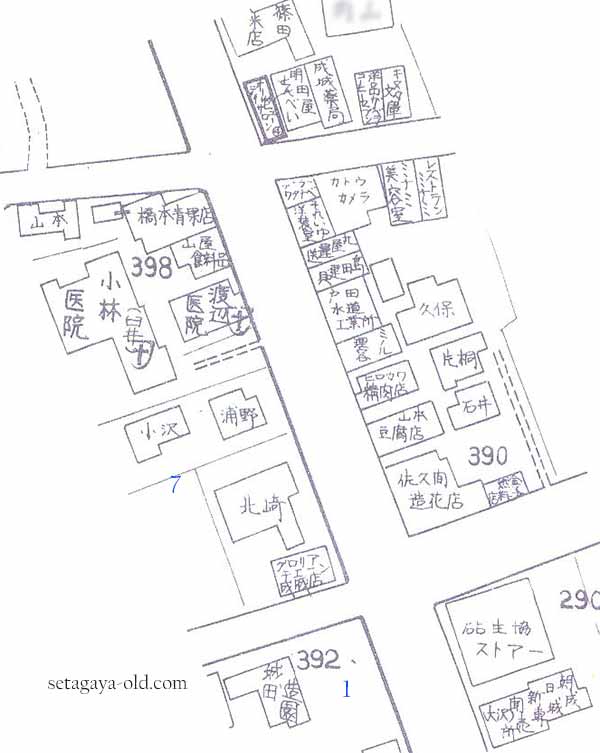 成城5丁目1住宅地図