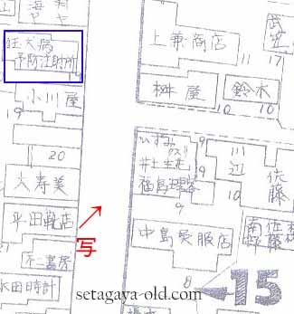 世田谷1-15住宅地図