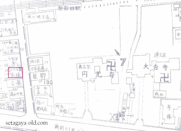 世田谷駅周辺の地図